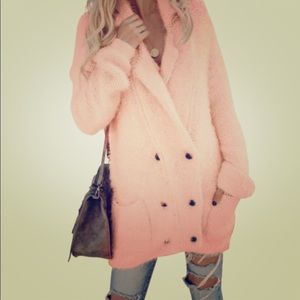 Pink Sweater Coat